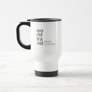 Taza De Viaje DEFINICIÓN DE VIAJE MUNDIAL Minimalista Moderna