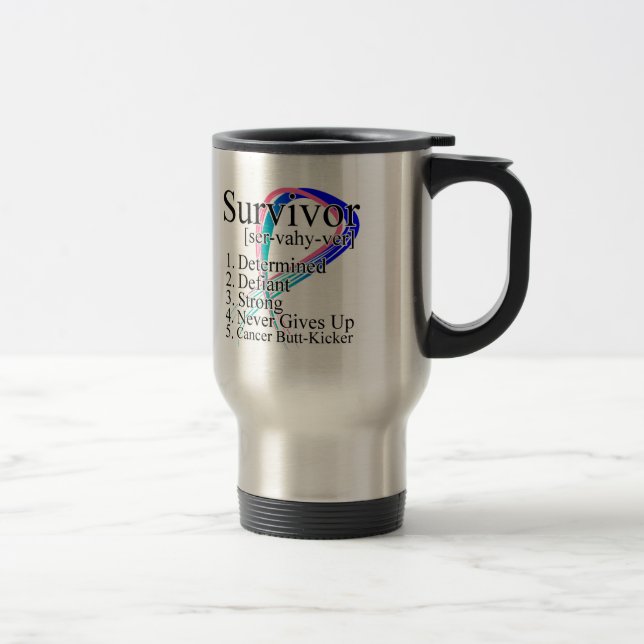 Taza De Viaje Definición del superviviente - cáncer de tiroides (Derecha)