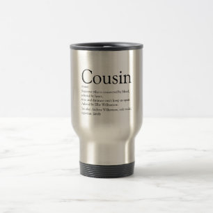 Taza De Viaje Definición moderna de primo blanco y negro de Guay