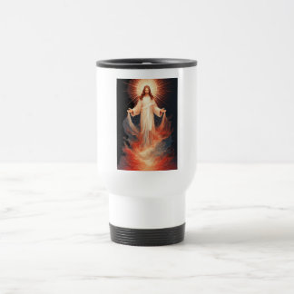 Taza de viaje del glorioso Cristo resucitado crist