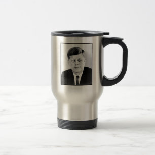 Taza de viaje del retrato del presidente John F Ke