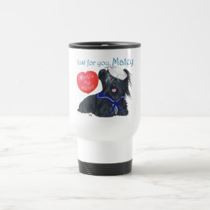 Taza de viaje del Skye Terrier en San Valentín