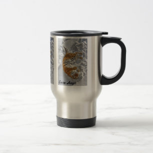 Taza De Viaje Del "taza del viaje ángel de la nieve" del tigre