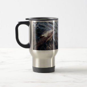 Taza De Viaje Delfín Común Emergencia Escena Marina Oceánica