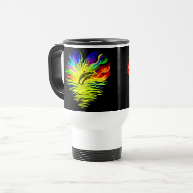 Taza De Viaje Delfines al sol (Anverso izquierdo)