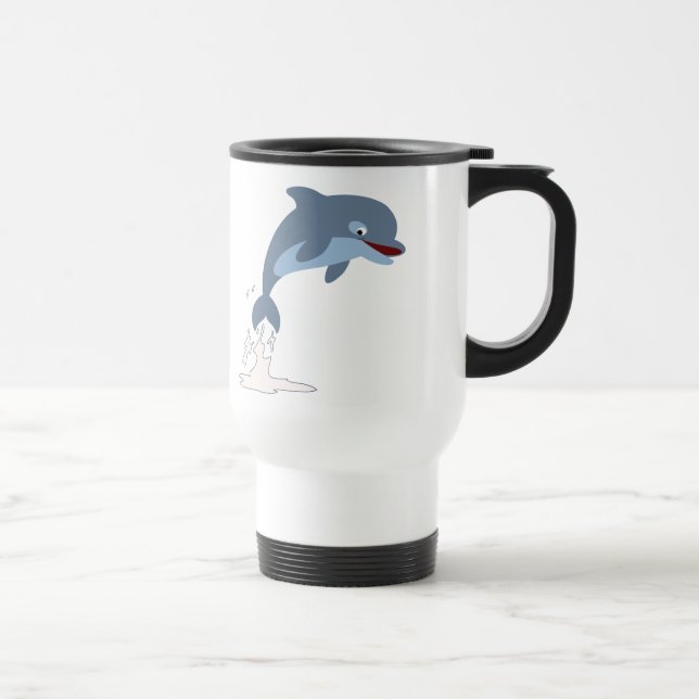 Taza De Viaje Delicioso Personalizado Dolphin Commuter Mug (Derecha)
