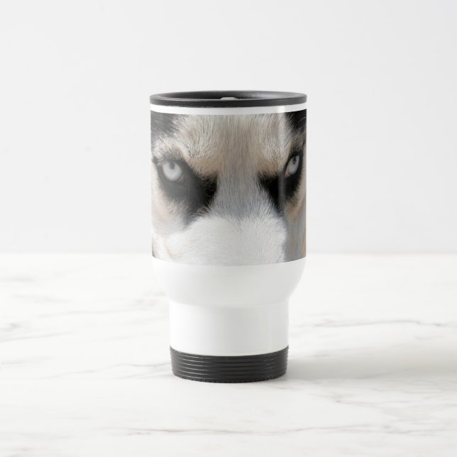 Taza De Viaje Demonio 4 del husky siberiano (Centro)
