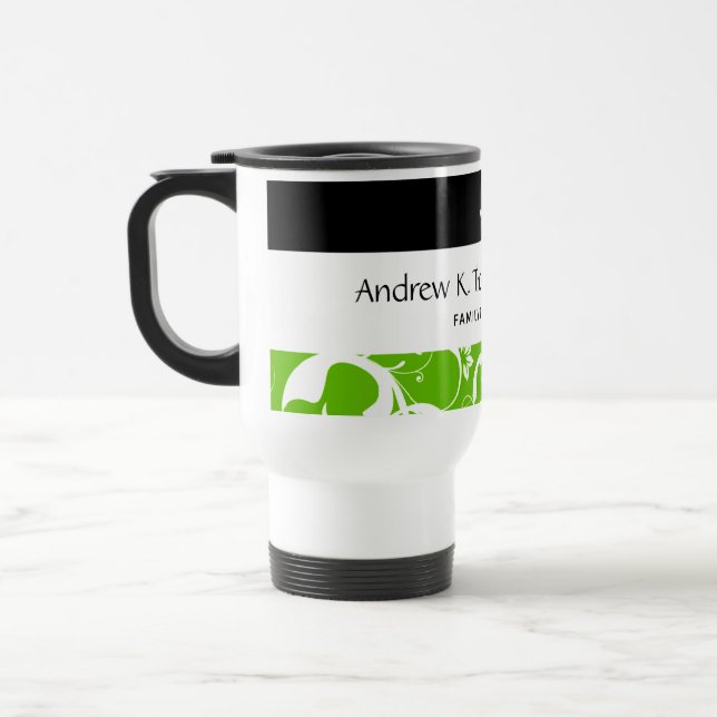 Taza De Viaje Dental Office Staff Pro Damask (Izquierda)