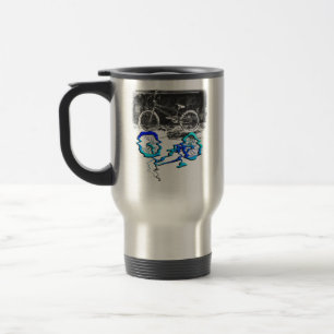 Taza De Viaje Deporte de Bicicleta BMX Reflexión Coloreada