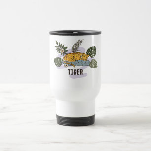 Taza De Viaje Descanso del Tigre Tropical