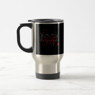 Taza De Viaje Desglose de Blegh, Manos Skeleton Heart, Banda Emo