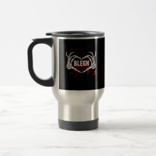 Taza De Viaje Desglose sangriento, Skeleton Heart Hands Emo, Met
