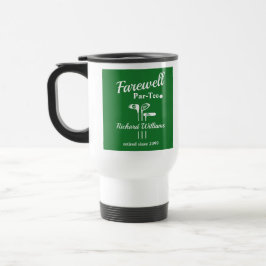 Taza De Viaje Despedida Jubilación Club de Golf Tema Par Tee