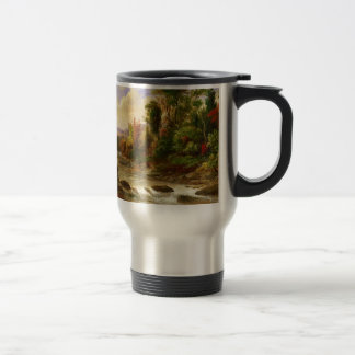 Taza De Viaje Destino de Roberto Duncanson del río del bosque de