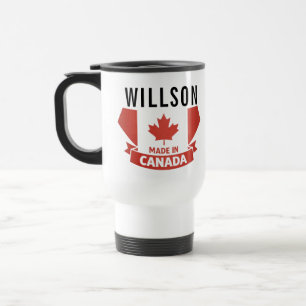 Taza De Viaje Día de Canadá floral Lindo canadiense