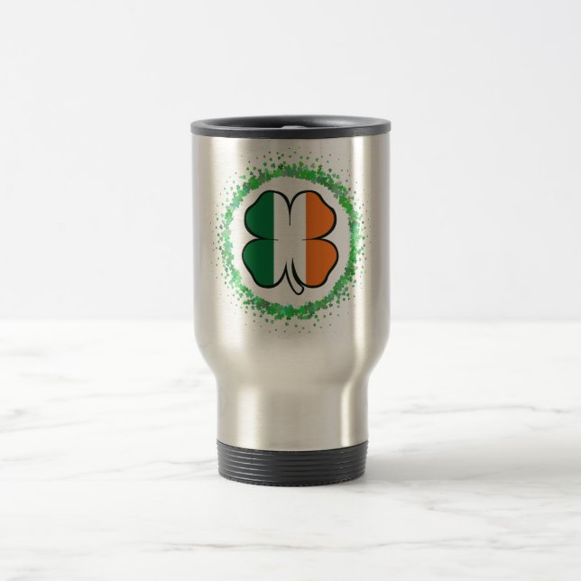 Taza De Viaje Día de Irlanda Clover Saint Patrick (Centro)