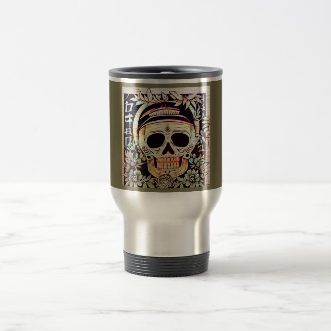Taza De Viaje Día de la Calavera Azúcar Muerta 3 (Centro)