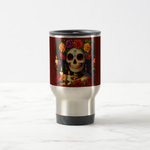 Taza De Viaje Día de la Calavera Azúcar Muerta 3