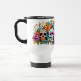 Taza De Viaje Día de la Calavera del Azúcar Muerto