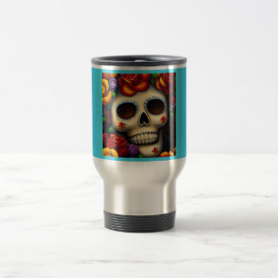 Taza De Viaje Día de la Calavera del Azúcar Muerto 2