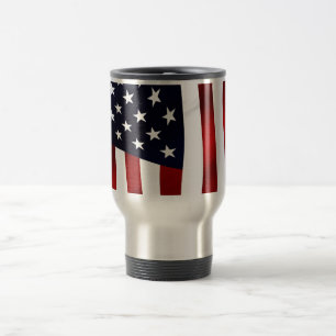 Taza De Viaje Día de la Independencia Patriótica de la Bandera d