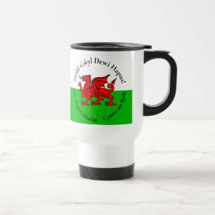 Taza De Viaje Día de San David Dragón Galés a juego