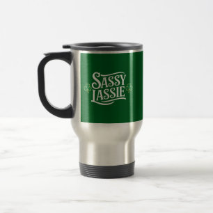Taza De Viaje Día de San Patricio Chica Irlandesa Divertida y Sa