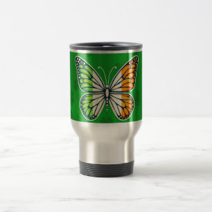 Taza De Viaje Día de San Patricio mariposa irlandesa