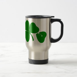 Taza De Viaje Día de San Patricio - Obtén suerte 3 + 1 hojas = 4
