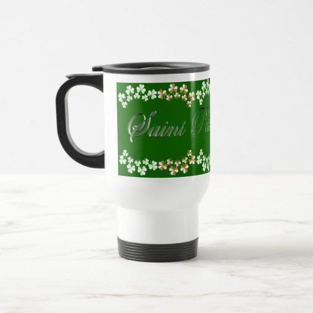 Taza De Viaje Día de San Patricio, Shamrock Green Lucky (Izquierda)
