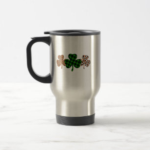 Taza De Viaje Día de San Patricio Suerte Irlandés Verde Cuadros 