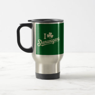 Taza De Viaje Día de San Patricio Verde Divertido Irlandés Patty