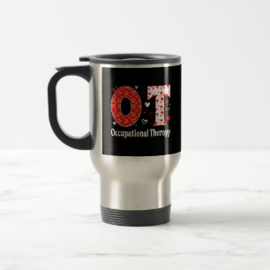 Taza De Viaje Día de San Valentín de Terapia Ocupacional Diseño 