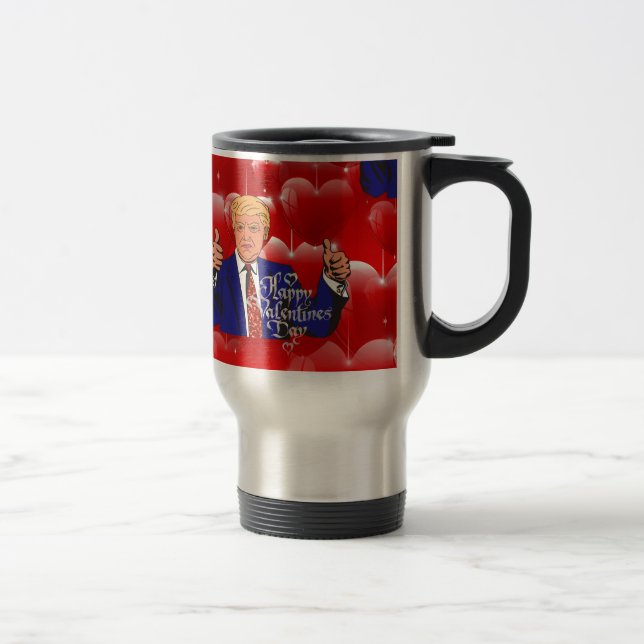 Taza De Viaje día de San Valentín donald trump (Derecha)