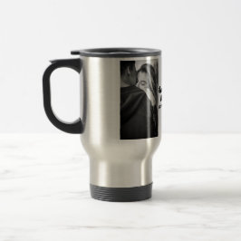 Taza De Viaje Día de San Valentín en blanco y negro
