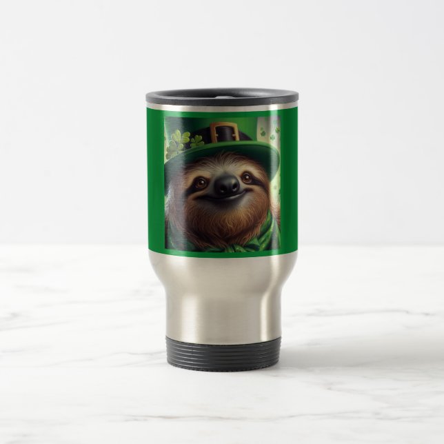 Taza De Viaje Día de Sloth St Paddys (Centro)