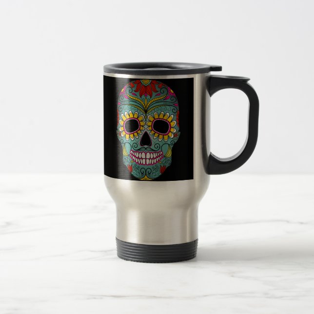 Taza De Viaje Día del Calavero Azúcar Muerto (Derecha)