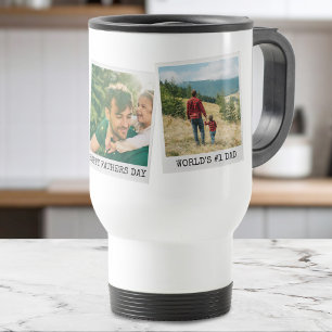 Taza De Viaje Día del Padre Collage de fotos personalizado 3