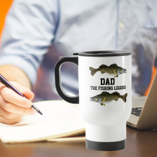 Taza De Viaje Día del Padre de la Leyenda de Pesca de Papá Walle
