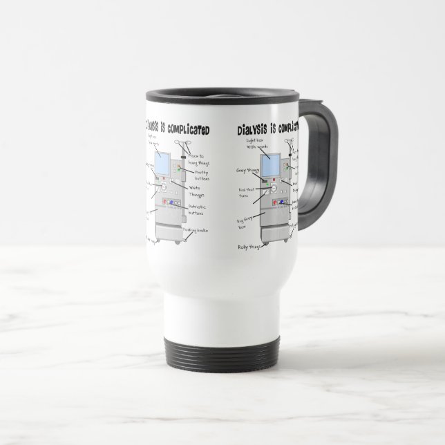 Taza De Viaje Dialysis Nurse/Tech Funny Gifts ll (Anverso derecho)