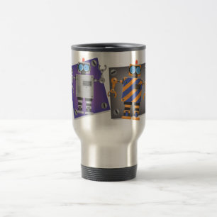 Taza De Viaje Dibujo animado de robot mecánico