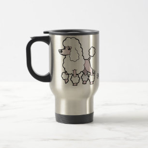 Taza De Viaje Dibujo animado estándar/caniche de la miniatura/d
