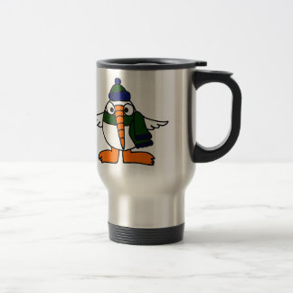 Taza De Viaje Dibujo animado lindo del pájaro del Snowbird
