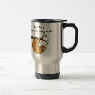 Taza De Viaje Dibujo animado perezoso divertido de la pereza