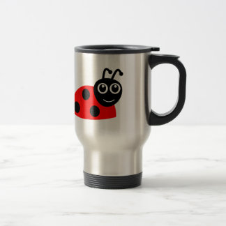Taza De Viaje Dibujo animado sonriente lindo de la mariquita