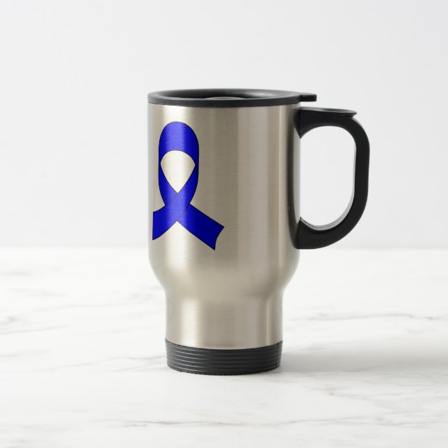 Taza De Viaje Dibujo de cinta azul (Derecha)