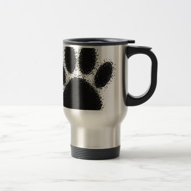 Taza De Viaje Dibujo de garras de perro (Derecha)