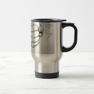 Taza De Viaje Dibujo de lápiz con lápiz de puntas de marihuana d