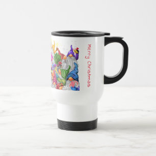 Taza De Viaje Dibujo de Personalizado de Gnome navideño 