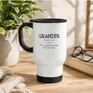 Taza De Viaje Diccionario Bonito Grumpa Abuelo Abuelo